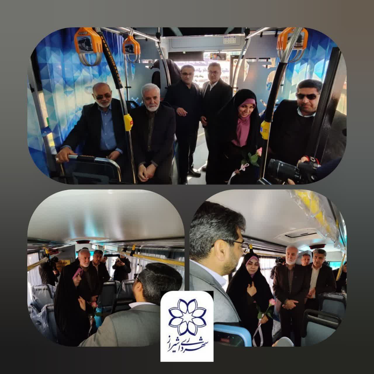 نوسازی و توسعه ناوگان حمل‌ونقل عمومی شیراز در پنجاه‌وششمین جهش عمرانی